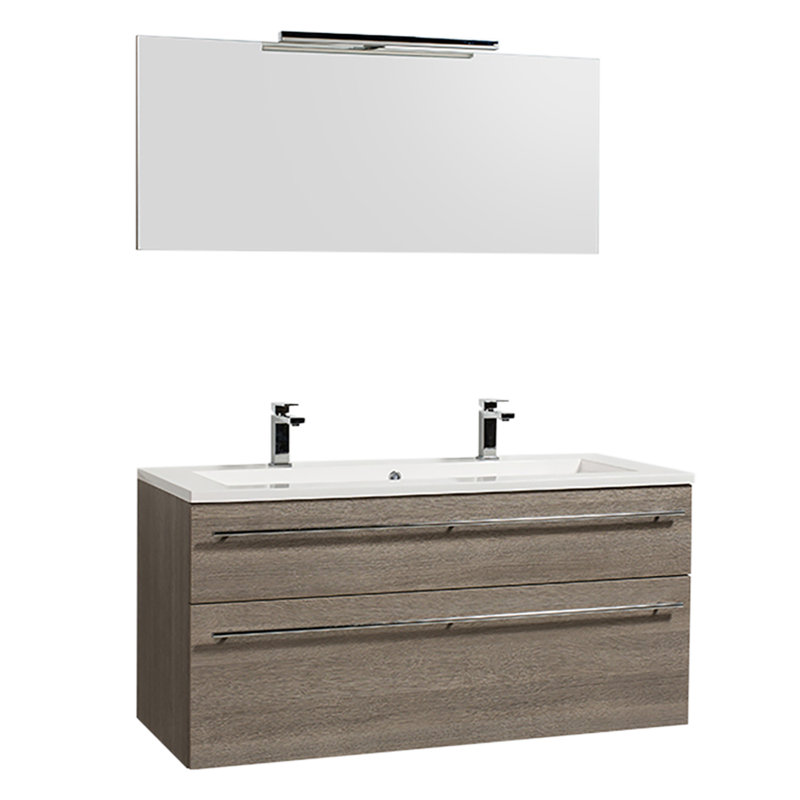 Ebern Designs 120 cm breiter wandmontierter Doppelwaschtisch Gammill